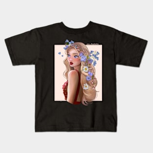 Flowers in her hair Kids T-Shirt